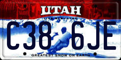 UT license plate C386JE