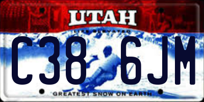 UT license plate C386JM