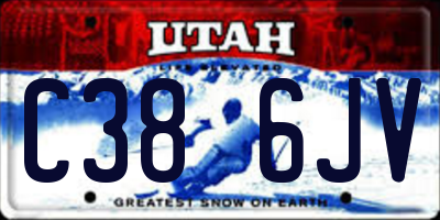 UT license plate C386JV