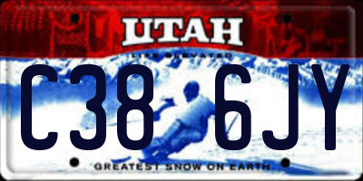 UT license plate C386JY