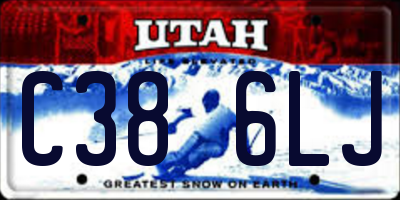 UT license plate C386LJ