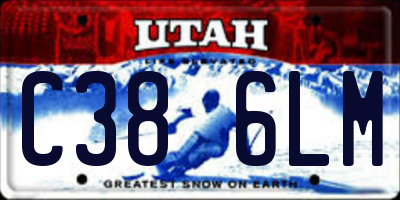 UT license plate C386LM