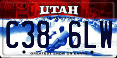 UT license plate C386LW