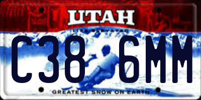 UT license plate C386MM