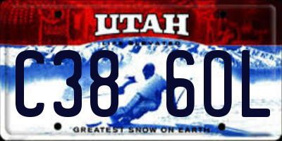 UT license plate C386OL
