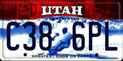 UT license plate C386PL