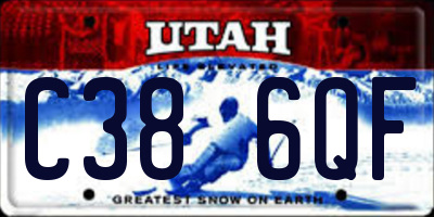 UT license plate C386QF