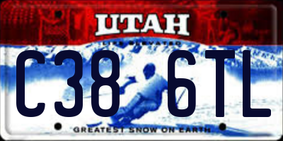 UT license plate C386TL