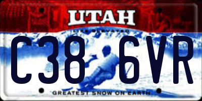 UT license plate C386VR