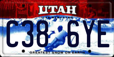 UT license plate C386YE