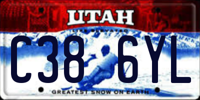 UT license plate C386YL
