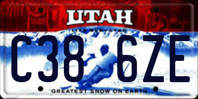 UT license plate C386ZE