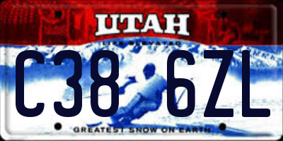 UT license plate C386ZL