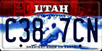 UT license plate C387CN