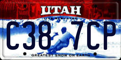 UT license plate C387CP