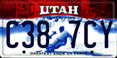 UT license plate C387CY