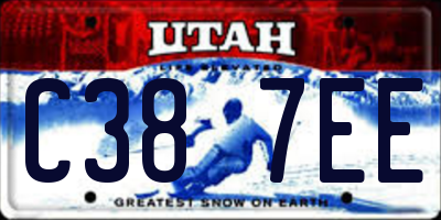 UT license plate C387EE