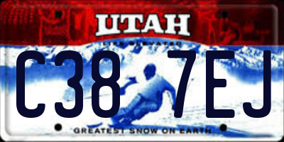 UT license plate C387EJ