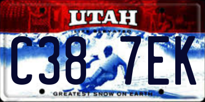 UT license plate C387EK