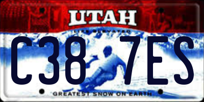 UT license plate C387ES