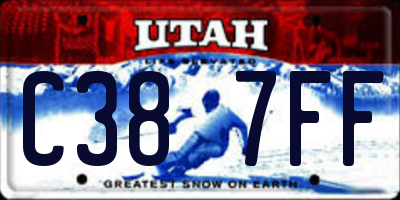 UT license plate C387FF