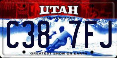 UT license plate C387FJ