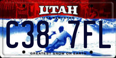 UT license plate C387FL