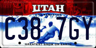 UT license plate C387GY