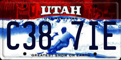 UT license plate C387IE