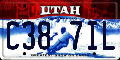 UT license plate C387IL