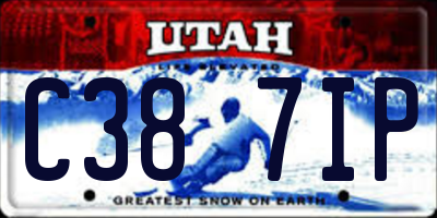 UT license plate C387IP