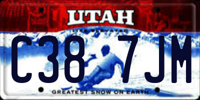 UT license plate C387JM