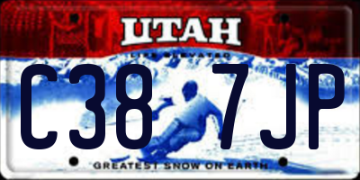 UT license plate C387JP