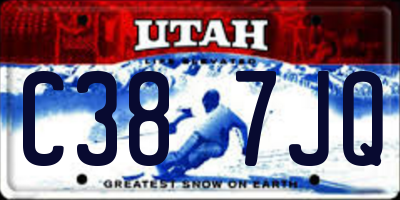 UT license plate C387JQ