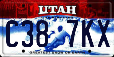 UT license plate C387KX