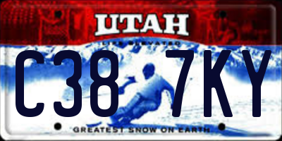 UT license plate C387KY