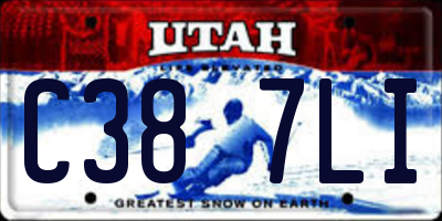 UT license plate C387LI