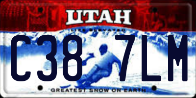 UT license plate C387LM