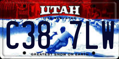 UT license plate C387LW