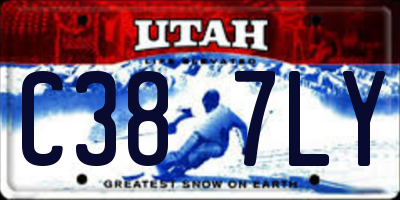 UT license plate C387LY