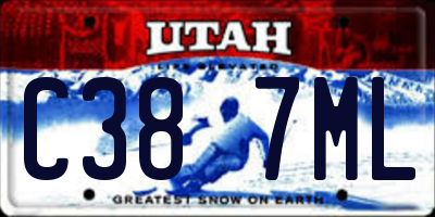 UT license plate C387ML