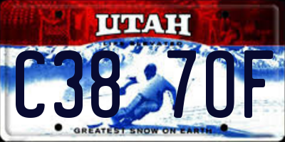 UT license plate C387OF