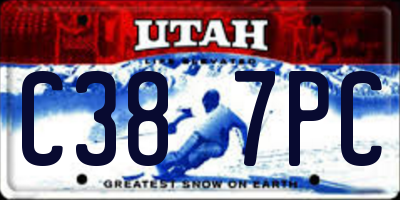 UT license plate C387PC