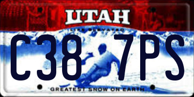 UT license plate C387PS