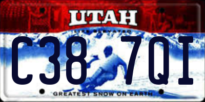 UT license plate C387QI