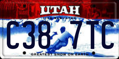 UT license plate C387TC