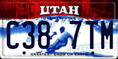 UT license plate C387TM
