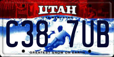 UT license plate C387UB