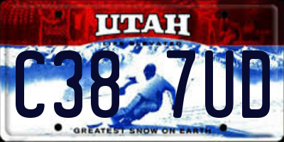 UT license plate C387UD