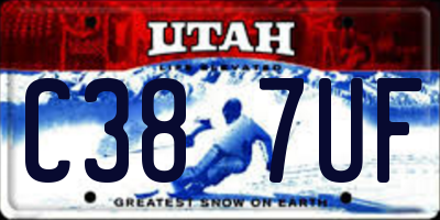 UT license plate C387UF